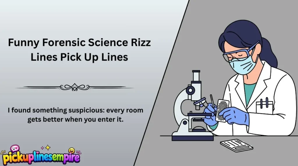 Funny Forensic Science Rizz Lines Pick Up Lines