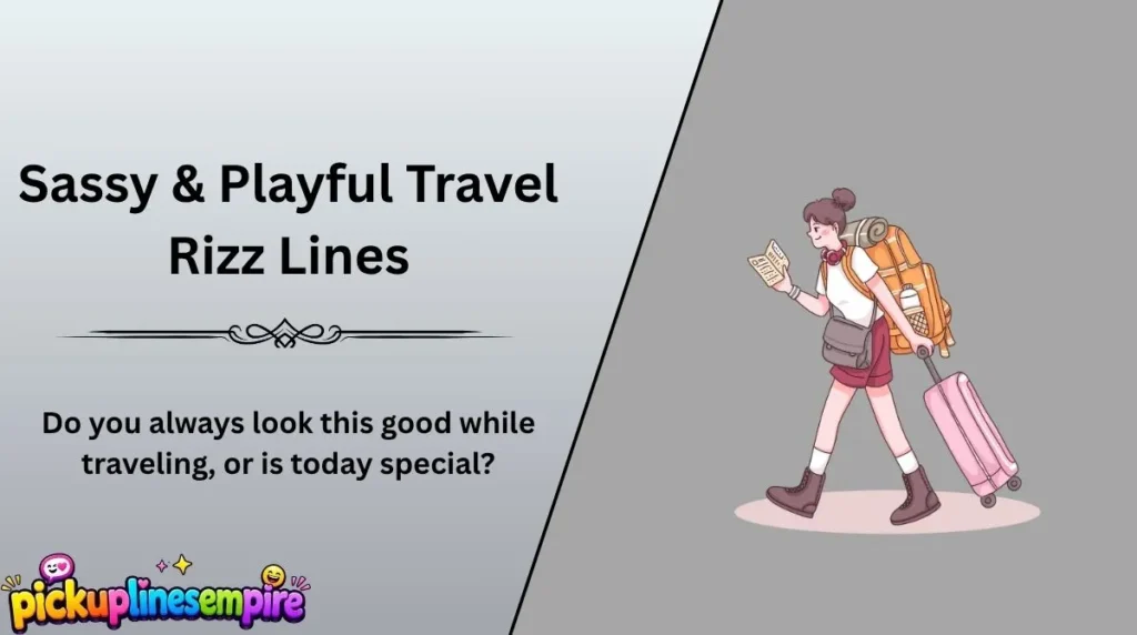 Sassy & Playful Travel Rizz Lines