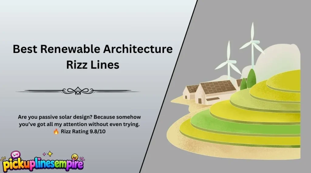 Best Renewable Architecture Rizz Lines