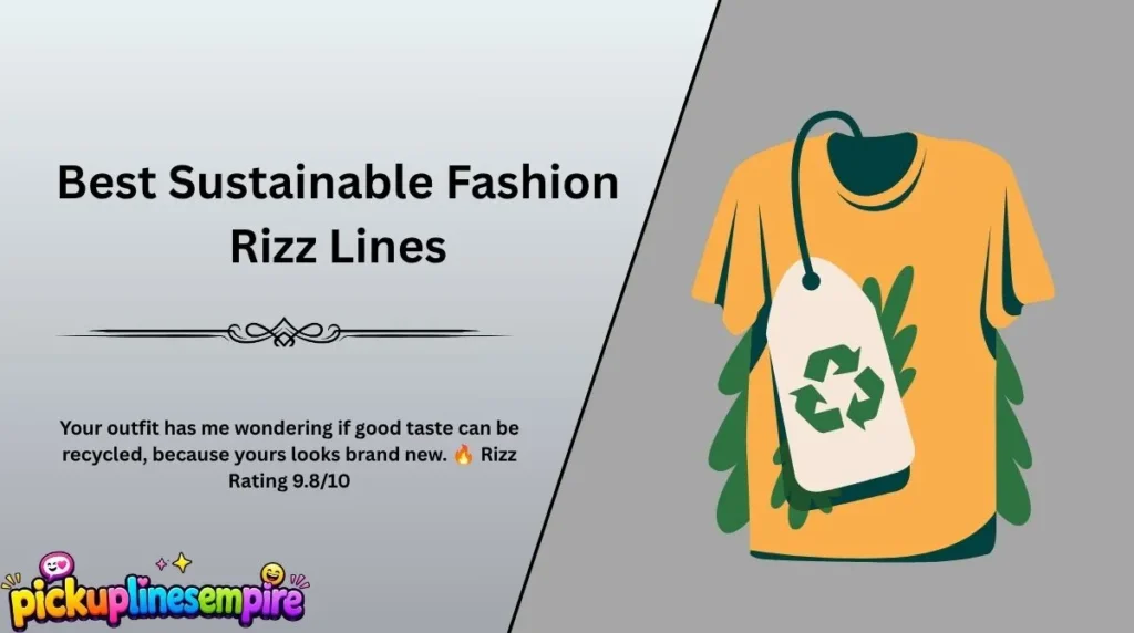 Best Sustainable Fashion Rizz Lines