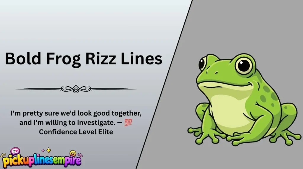 Bold Frog Rizz Lines
