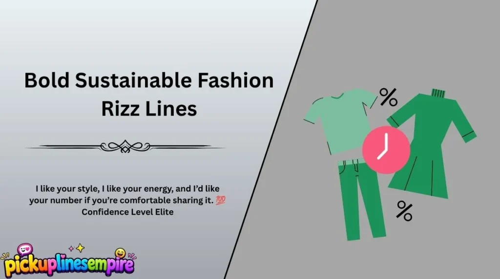 Bold Sustainable Fashion Rizz Lines
