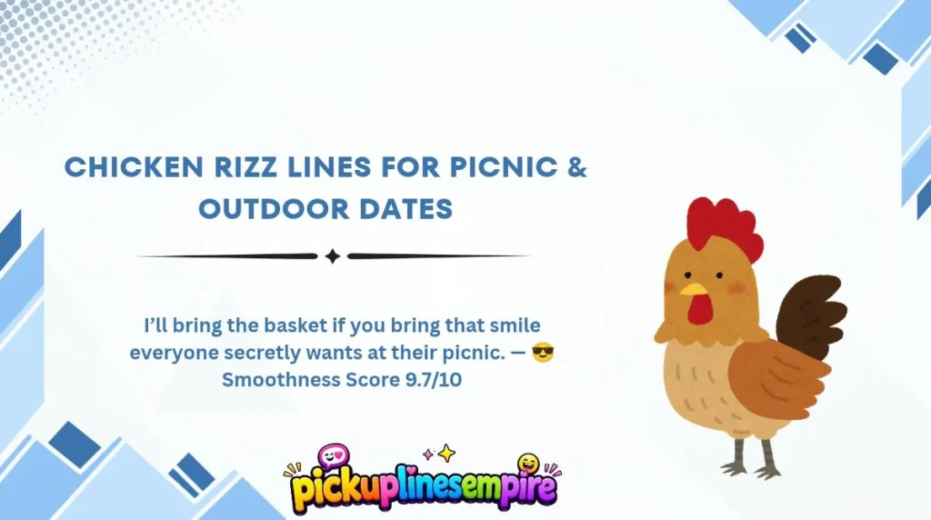 Chicken Rizz Lines for Picnic & Outdoor Dates