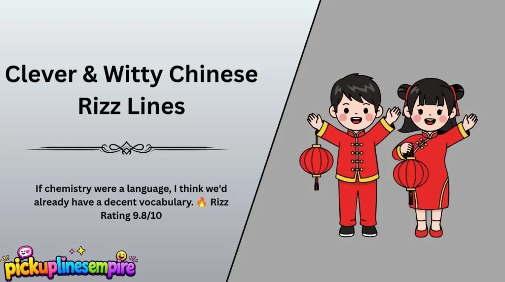 Clever & Witty Chinese Rizz Lines
