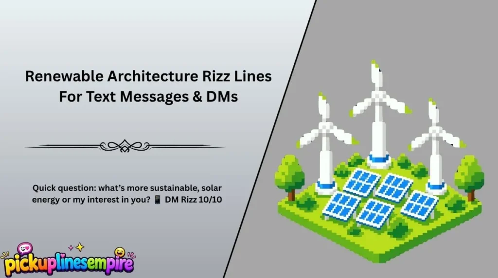 Renewable Architecture Rizz Lines For Text Messages & DMs