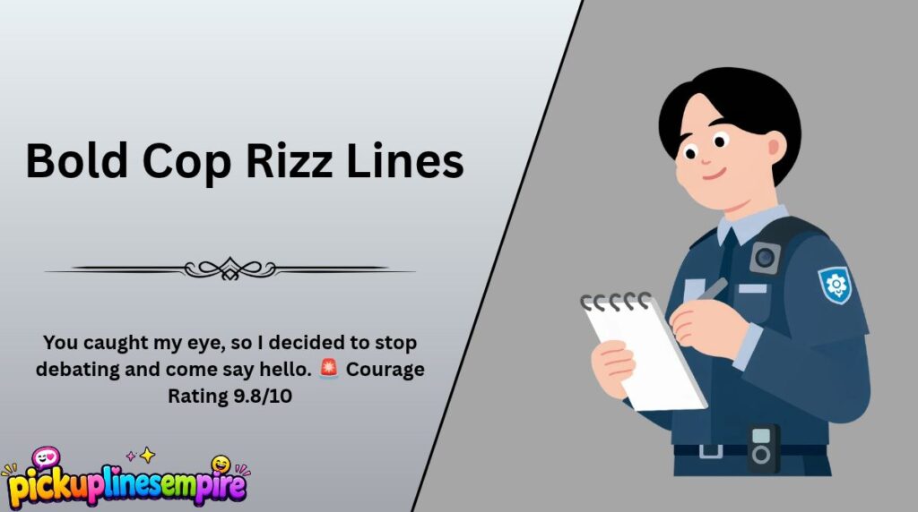 Bold Cop Rizz Lines