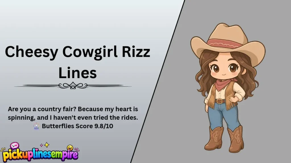 Cheesy Cowgirl Rizz Lines