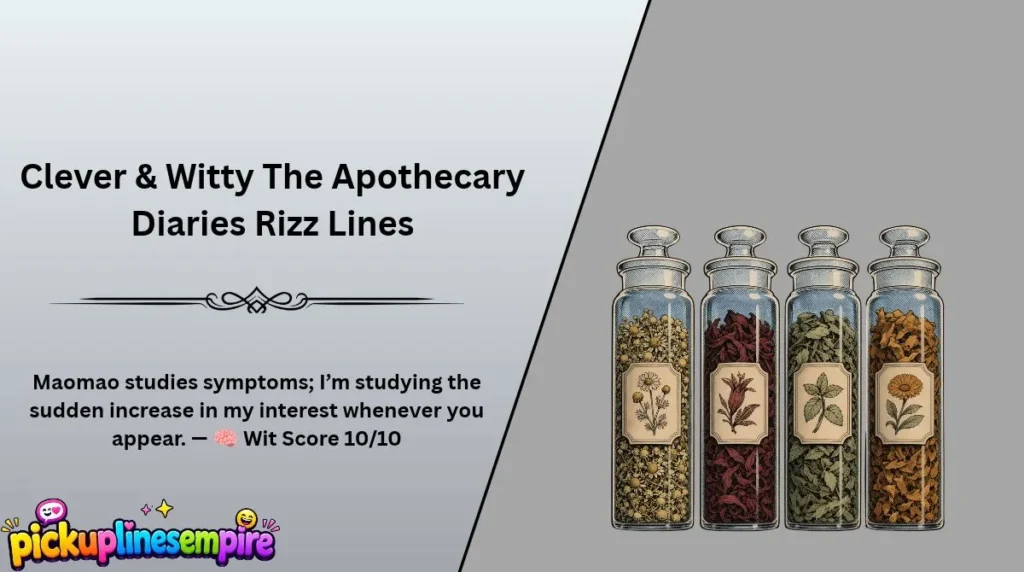 Clever & Witty The Apothecary Diaries Rizz Lines
